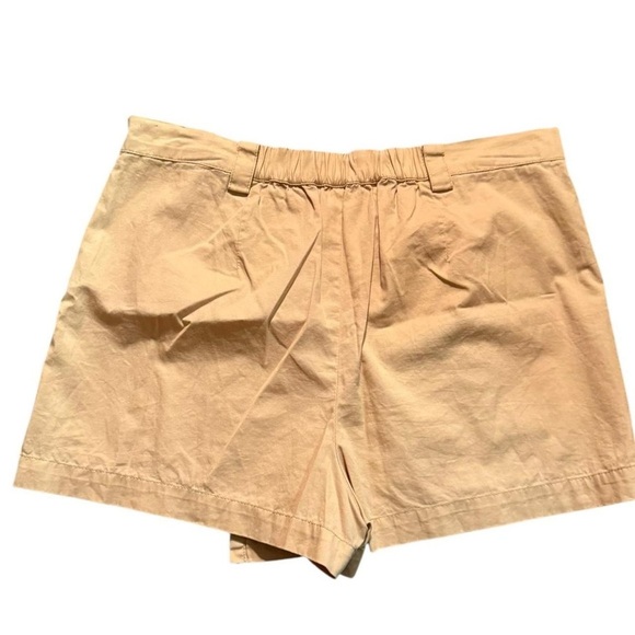 Beige utility-style skort with built-in shorts and a faux wrap front. - Picture 3 of 8